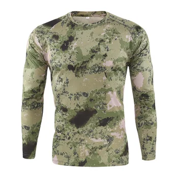 Пролет-лято, Дишащи бързо съхнещи топове, Армията тренировочная Тактическа военна тениска, Спортен камуфляжная тениска за туризъм, мъжки