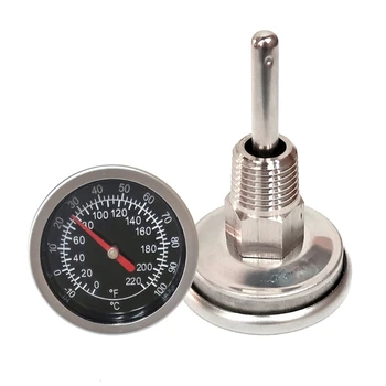 Термометър с циферблат за бойлер, чайник, кана -10-100 ℃/0-220ºF Резбово съединение 1/4 NPT