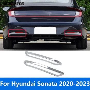 За Hyundai Sonata 2020 2021 2022 2023 Хромирана Задна Противотуманная Фаровете Тампон Противотуманной Фарове Защитен Стикер Аксесоари За Полагане на автомобили