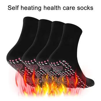 Самонагревающиеся чорапи, Масажор за крака, Магнитна терапия за облекчаване на болки, чорапи за грижа за здравето, Разтеглив топли зимни спортни чорапи