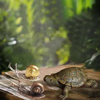 Малки костенурка украса за градинарство, Сукуленти от сплав Охлюви, занаяти, накити за градинарство и озеленяване, Дрънкулки и миниатюри