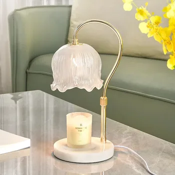Биволк модерен минималистичен лампа от разтопен восък нощна лампа за спалня с цветове мрамор ароматерапия хапчета за сън лека нощ без прекъсване, без огън