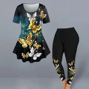 Нови Модни Дамски Блузи с 3D Принтом Черепи и цветя, Готическия Череп, Гамаши с Висока Талия за Дамите, Костюм за Йога XS-8XL