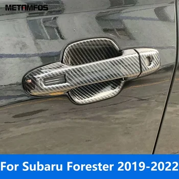 Автомобилни аксесоари За Subaru Forester SK 2019 2020 2021 2022 Външна Странична Врата копчето от въглеродни влакна, Капакът на чашата, защитна капачка за довършителни работи