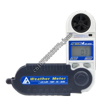 AZ8909 Джобен Барометрический Анемометр Разходомер на въздуха и налягане Барометрического