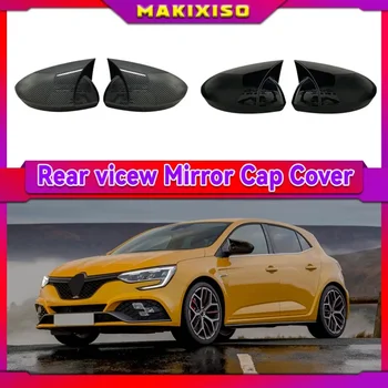 За Renault Megane 4 MK4, Комплект от 2 теми, ABS Пластмаса, Капаци За Огледала във формата На Крила на прилеп, на Капака на Корпуса на Огледалото за обратно виждане, Черен Гланц, Автомобилни Аксесоари