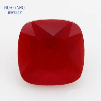 Червена възглавница във формата на принцеса с матирано дъно, стъклени мъниста, синтетични скъпоценни камъни за бижута, безплатна доставка, Размер 5х5 ~ 6x6 mm