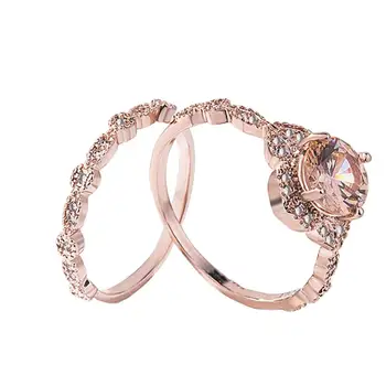 1 Комплект от изящни бижута, декоративни не выцветающих женски годежни пръстени, набор от женски годежни пръстени, подарък за жени