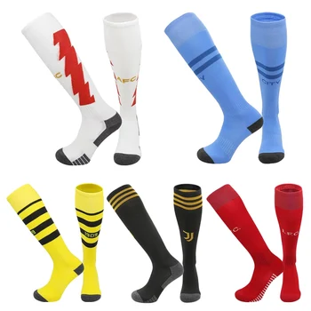 Футболни чорапи за клуба 23-24 сезон, дишащи изолирана спортни чорапи за футбол с високо коляното, дълги спортни чорапи за мача