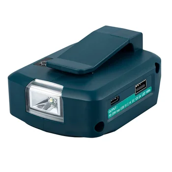 За Makita ADP05 Lion Батерия 14,4 v/18 Порт на конвертор USB/Type-C led прожектор външно осветление, за Makita