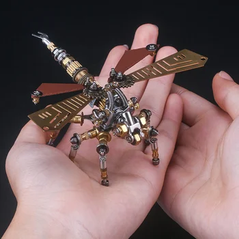 3D метален модел водни Кончета САМ Механичен комплект за монтаж на насекоми-Богомолка Животни Пъзели, играчки за деца подаръци за деца