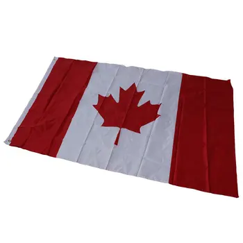 Горещо нов канадски флаг 90 *150 см, канадския национален флаг от полиестер, отличен знаме, флаг за украса, бърза доставка