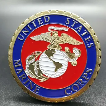 100 бр. немагнитный икона на морската пехота на САЩ Паметник икона на Вашингтон във Виетнам, златна военен семеен монета с диаметър 40 мм