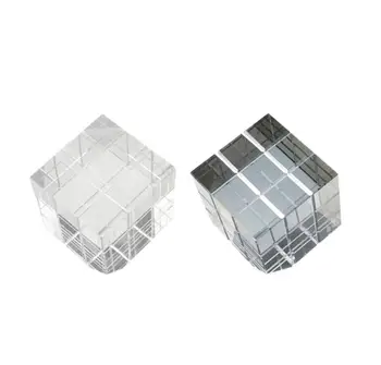 Бижута от кристалния куб модерни прости, прозрачни украса от антрацитового кристалния куб модел украса за дома