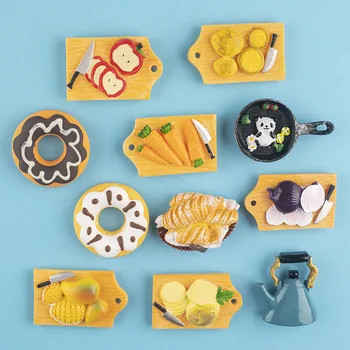 Сладки творчески 3D магнити за хладилник, украса за следобеден чай, симулационни модели на хранене, начало декор, играчки за деца, Магнити за хладилник