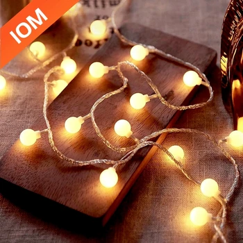 10 М USB / Акумулаторен топка Led гирлянди, Венци, улични лампи, Градински Сватбени приказни светлини, Коледни украси
