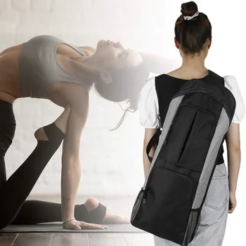 Многофункционална чанта за подложка за йога с дръжка и пагон, спортна раница, багажното раница с голям капацитет за практикуване на йога на открито