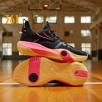 361 Градус Новост AG Pull Up 3 Мъжки Баскетболен Спортни Обувки Окото Амортизационен Износоустойчиви Истински Бойни Маратонки 672331119