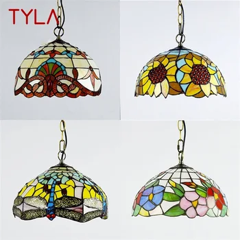 Окачен лампа TYLA Тифани Led лампа Съвременни творчески осветителни тела за украса на дома трапезария