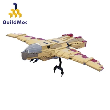 MOC-25334 Бък Роджърс в 25 век (Изтребител Hawk) Боен Самолет Тухли Дисплей Играчки За Деца Подаръци за рожден Ден