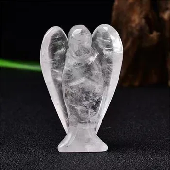 2 инча 5 см 100% натурален кристал ангелски прозрачен кварц ръчно изработени кристални изделия, лечебен скъпоценен камък семейно декорация на дома, занаятчийски подарък