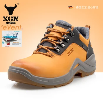 Туристически обувки от телешка кожа XGN, мъжки непромокаеми ловни обувки за дейности, тактически армейските обувки в пустинята, треккинговые топли маратонки за щиколотку