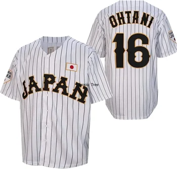 Шохей Охтани Джърси 16 Япония Тениски, Бейзболни на 90-те Хип-Хоп С Къси Ръкави Джърси Мъжка Риза Напълно Зашити Американски Размер S-XXXL