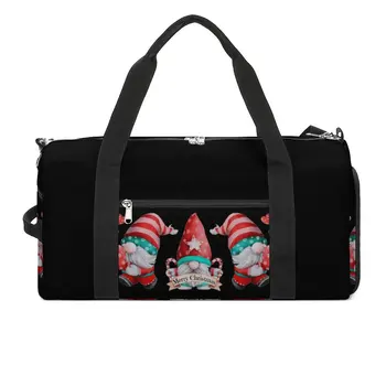 Спортна чанта или Go Go Big Gnome, спортни чанти Oxford за коледните празници, голяма тренировочная чанта с принтом, колоритен чанта за фитнес за мъже