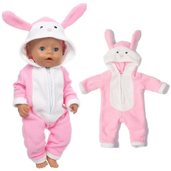 Гащеризон със заек, дрехи за кукли с размер 17 см 43 см, дрехи за кукла Baby Born с костюм за празника на подарък за рожден ден на дете
