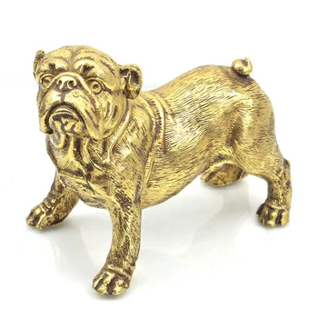 Търговия на едро Molded Малка Голямата Скулптура, едно Парче Обичай Маса от древния злато, Начало Декор, Бронзови Статуи на кучета