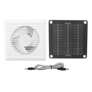 Слънчев вентилатор за оранжерии - соларен панел с мощност 50 W + 10-инчов слънчев вентилатор за навес, оранжерия-пилето
