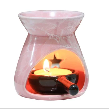 Керамични лампи с етерично масло, кухи звездите, лунен модел, обикновен свещник за чай с аромат на етерично масло