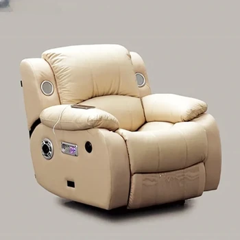 Мебели Montel луксозна Всекидневна С електрически люк люлеещ се Стол Кожен Масажно Управляемият фотьойл-Разтегателен диван-фотьойл