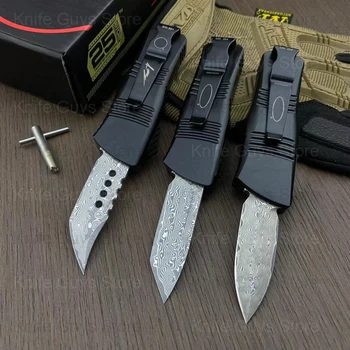 Нож Micro OTF Tech Серия Combat Troo с Острие от Дамасской Стомана 58-60HRC T6-6061 с Дръжка от авиационен алуминиева Сплав за Самозащита