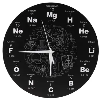 Периодичната таблица на елементите, стенни рисунки, химически символи, стенни часовници, модул за Обучение елементарен дисплей, страхотни часовници, подарък за учители