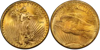1928 Съединените Щати на АМЕРИКА Статуята на Свободата Двадесет долара Сен - Годен Двуглавият Орел с мотото Месингови и Метални Копирни монети