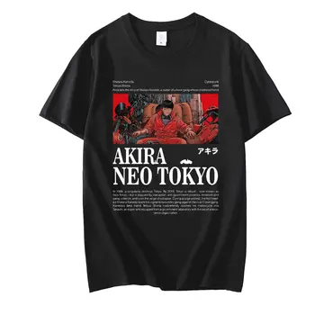 Тениска Акира Нео Токио, дамски Мъжка тениска с аниме-мультфильмом, Harajuku, ежедневни летни тениски в японски стил, Ульзанг с къс ръкав