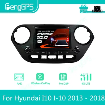 За Hyundai I10 I-10 2013 - 2018 Android Авто радио Стерео Мултимедиен DVD-плейър, 2 Din Авторадио GPS Навигация на Екрана на устройството PX6