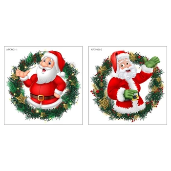 Коледни украси, лепенки за прозорци на Дядо Коледа, стикери на вратите, детски коледни стикери по прозорците, директен доставка