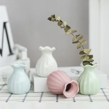 Креативна керамична мини-ваза модерна всекидневна с гидропонными зелени растения мебели и аксесоари за дома сватбена украса на работния плот