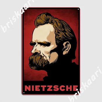 Плакат с принтом Ницше Метални Табели Живопис Декор, Кино Ретро Стена на Кръчмата Лидице Знак Плакат