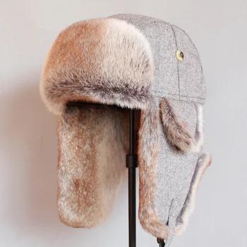 Зимни мъжки и женски улични ветроупорен шапки за предпазване от студ, дебели топли шапки, двойки, къмпинг, туризъм, каране на ски, капачка за защита на ушите