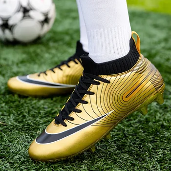 Мъжки футболни обувки за тренировки в тревата, футболни обувки, Безплатна доставка, спортни обувки за юношески футболни турнири на открито за деца