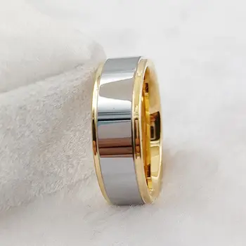 Пръстен от волфрам карбид с висока полиране, дизайнерски бижута на годишнина от любов, годежен пръстен, Трупно пръстен за мъже и жени