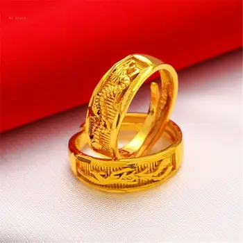 Уникален дракон и пръстени за двойката, украса за ежедневието, срещи, сватби