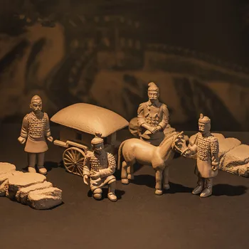 Изкуствени Чин Теракота воини и коне, модели на бижута, ръчно изработени от смола, украса под по-стари времена, художествени занаяти, украса на работния плот