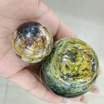 1бр натурален кристална топка скъпоценен камък Тюркоаз обхват на изцеление чакра на Рейки изделия от камък начало декор