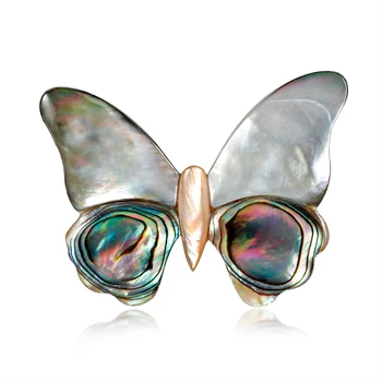 Дамски реколта брошка във формата на насекомо е Пеперуда с Брошка във формата на хубаво животно от естествена мивки Висококачествени Аксесоари за партита Подарък декорация