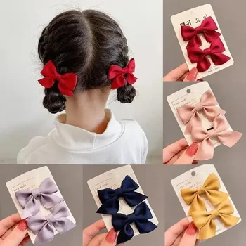Нови 2 елемента Корейски Детски Фиби за коса с лък, Сладки Шапки принцеси за момичета, Аксесоари за коса за момичета, Детски Аксесоари за коса