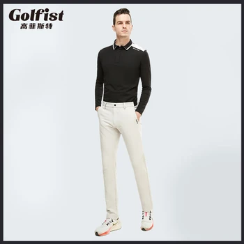 Играч на голф, Голф, есенно-пролетни мъжки панталони, бързо съхнещи Топли панталони върху руното лигавицата, Спортни панталони за отдих на открито, три-цветен